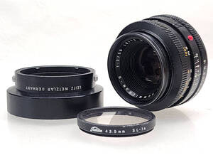 ★ R70109　LEICA ライカ　SUMMICRON-R ズミクロン　50mm　F2　LEITZ WETZLAR ライツ ヴェッツラー　フード付き ★