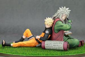 一番くじ NARUTO ナルト 疾風伝 伝説の三忍 ラストワン賞 Revible Moment うずまきナルト＆自来也 リペイント フルリペイント フィギュア