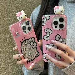 hellokitty iphone16ケース ハローキティ iphoneケース ピンク ハードケース スマホケース iphone15proケース iphone14ケース iPhone13ケース iphone16-13