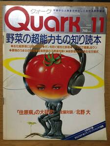 Quark 1989 11 No.89 野菜の超能力もの知り読本 お化粧野菜には毒がある ガンを防ぐ陰性化野菜 「サラダで健康」はウソ 住原病 北野大