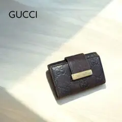 GUCCI グッチ　キーケース3連　ブラウン【USED】