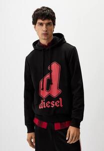 ★新品未使用/DIESEL/価格23100円★ダグ付 DIESEL メンズ ビックロゴ グラフィック フードパーカー ブラック S