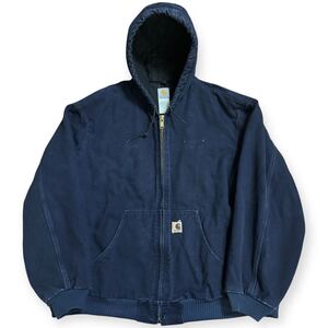 稀少 Carhartt 00s ダック アクティブジャケット 3XL J130 MDT 古着 ビッグサイズ フェード