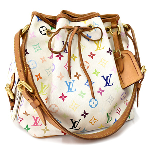 セール ルイヴィトン プチノエ ショルダーバッグ M42229 モノグラム マルチカラー ブロン ホワイト LOUIS VUITTON