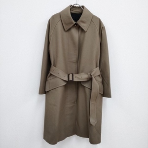 MARGARET HOWELL SATIN WOOL TWILL 定価121000円 578-2212005 ステンカラーコート 22AW ブラウン マーガレットハウエル 3-1202T 229813