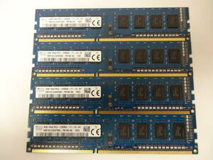 ☆SK hynix PC3-12800U 4GB×4枚（16GB) BIOS確認済☆10