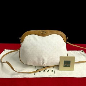 極 美品 GUCCI グッチ マイクロGG レザー 本革 PVC ミニ ショルダーバッグ ポシェットハンドバッグ ミニ トートバッグ ブラウン 22893