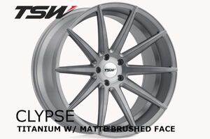 TSW CLYPSE クリプス 8.5J×20 トヨタ 40系 アルファード PCD 5/120 TOYOTA チタニウムマットブラッシュド 20インチ ホイール 4本 送料無料