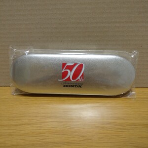 HONDA 50th anniversary ホンダ 50周年 記念 記念品 缶ケース 缶 ケース ペンケース 収納 グッズ コレクション ロゴ レア 希少 飾り 車