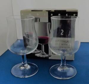 高級ワイングラス1）特別値下　名門フランス ルミナルク社　高級品赤ワイン用グラス　ペアグラスセット　酒類グラス
