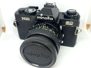 minolta ミノルタ XD 50 ANNIVERSARY 50周年 一眼レフ フィルムカメラ ブラックボディ ジャンク品 レンズ MC ROKKOR‐PF 1：1.7 50㎜