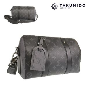 ルイヴィトン LOUIS VUITTON ボストンバッグ シティ キーポル M45936 モノグラム エクリプス レザー 中古A 278979