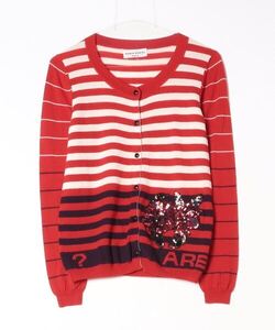 「SONIA RYKIEL」 ニットカーディガン S レッド レディース