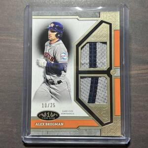 Alex Bregman - Houston Astros Dual Patch /25 Memorabilia Tier One Relics 2024 Topps Tier One Baseball MLB