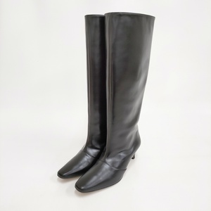 5-0109T◎ ESCARLATA エスカラータ 新品 LONG BOOTS 定価42900円 21093210000240 サイズ36 ブーツ ブラック 253760