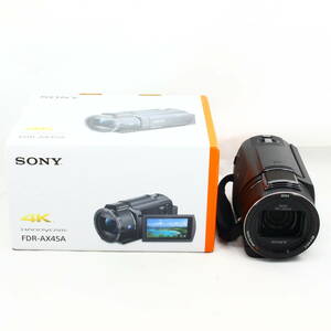 ソニー SONY 4K ビデオカメラ Handycam FDR-AX45A ブラック FDR-AX45A B 動作未確認 #2404108