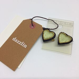 【即納】 dazzlin ダズリン ハート デザイン ピアス 両耳用 グリーン F