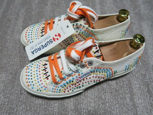 未使用★タグ替え紐付 SUPERGA (スペルガ) Giorgia Schvili LIMITED EDITION 別注 コラボ EU39 25cm スニーカー