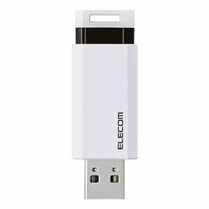【新品】エレコム USBメモリ3.1 ノック式64GB MF-PKU3064GWH ホワイト