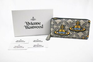 ◎ 中古品 Vivienne Westwood ヴィヴィアンウエストウッド 長財布 ラウンドファスナー オーブマニア レザー レディース