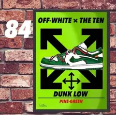 DUNK LOW  pine Green コミックシューズポスター額付き