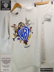 USA製★FITS ALL(フリーサイズ)【WARNER BROS STUDIO STORE/ワーナー】ビックサイズ/アメリカ製/ビンテージ/1990年代/Tシャツ/100%コットン