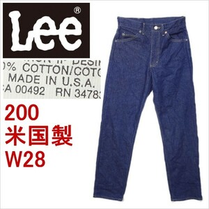 リー Lee デニム 米国製 200 ジーンズ デニム ジーパン Gパン メンズ カジュアル 28インチ W28