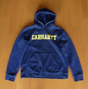 Carhartt カーハート スウェット パーカー プルオーバー ロゴ ネイビー 即決あり！