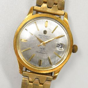 1円 可動品 腕時計 ウォルサム WALTHAM デラックス ロールマチック 100JEWELS 機械式 自動巻 メンズ 同梱不可