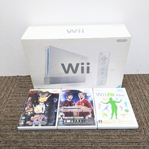 【2750】★1円スタート★ 任天堂 Nintendo Wii RVL-001 ゲーム機 本体 ホワイト 通電確認済み　ソフト3本セット