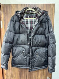 ◇バーバリー ブラックレーベル BURBERRY BLACKLABEL ダウン ジャケット パーカー サイズL ブラック ダウンジャケット