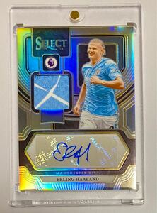 メモラオート Erling Haaland, Manchester City Autographed Memorabilia 2023-24 Panini Select Premier League 直筆サインカード