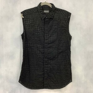 EMPORIO ARMANI エンポリオアルマーニ シャツ ノースリーブ ブラック系 42 / 小型便OK [PT14547]