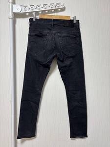 美品☆W32 [G-STAR RAW] 3301 TAPERED ストレッチテーパード ブラックデニムパンツ 32 51003-6245-001 ジースター