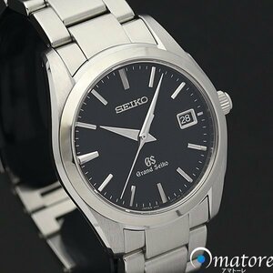 1円～◎美品◎SEIKO セイコー GS グランドセイコー デイト 黒文字盤 メンズ クォーツ SBGX061 9F62-0AB0◎