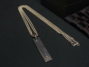 1円 GUCCI グッチ SV925 ボールチェーン ネックレス ペンダント アクセサリー レディース シルバー系 FD1909