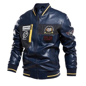 レザージャケット メンズ ライダースジャケット 革ジャン 皮ジャンバイクジャケット ジャケット オシャレ春秋冬 Ｍ~4XL