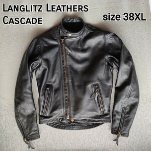 サイズ38XL　Langlitz Leathers　CASCADE　ラングリッツレザーズ　キャスケード　肩幅44ｃｍ 身幅52ｃｍ 袖丈62ｃｍ 着丈63ｃｍ