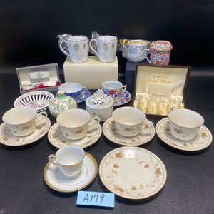 A179 ジャンク1円スタート カップ&ソーサーおまとめ Noritake NARUMI ティーカップ 花柄 洋食器