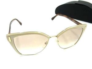 1円 ■極美品■ PRADA プラダ SPR56T 57□16 VHR-4O0 140 2N サングラス 眼鏡 メガネ レディース ブラウン系 FF3951