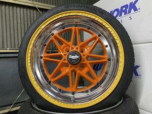 WORK エクイップ03 15×6.0J+20(o)ディスク 4/100オーダーマンダリンアラート 165/45R15 新品 4本セット キャンバー軽や サクシードなどに