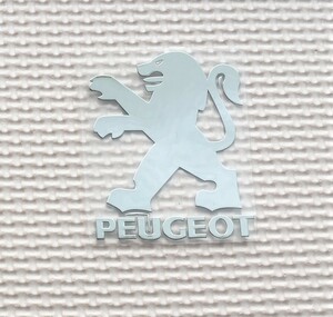 稀少 送込み　PEUGEOT ロゴ　マーク　アルミ　ステッカーエンブレム