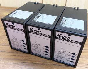 M-SYSTEM　K-UNIT　SIGNAL CONDITIONER 　CURRENT LOOP SUPPLY　KWDY-AA-B　3個セット　中古品 