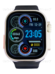 送料無料 Apple Watch 代替品 2.19インチ 大画面 S9 Ultra スマートウォッチ ブラック 通話 音楽 健康 多機能 スポーツ 防水 血中酸素 血圧