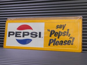 【PEPSI・ペプシ】※《エンボスメタルサイン／スクエア型》　アメリカン雑貨　エンボス看板　ブリキ看板　7