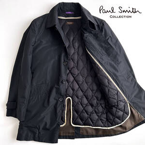 【極美品】ポールスミスコレクション ダウンライナー付き ステンカラーコート 高級 ブラック Paul Smith COLLECTION