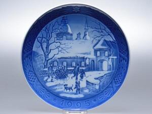 【ロイヤルコペンハーゲン】イヤープレート★CHRISTMAS PLATE 1995年★平成7年★マナーハウスでのクリスマス★送料無料★ギフト包装無料◆