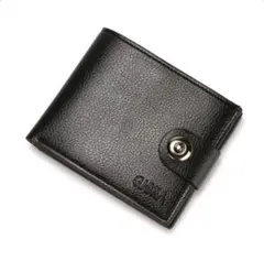 【売れてます】折りたたみ 財布 ブラック 黒 ウォレット シンプル 薄型 カード