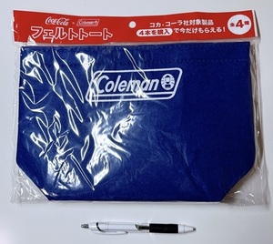 ◆コカコーラ×コールマン/フェルトトート/未使用美品