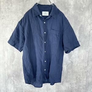 アーバンリサーチ URBAN RESEARCH sonny label ソニーラベル Mサイズ シャツ 半袖 ブルー メンズ ボタンダウン ネイビー カジュアル 古着